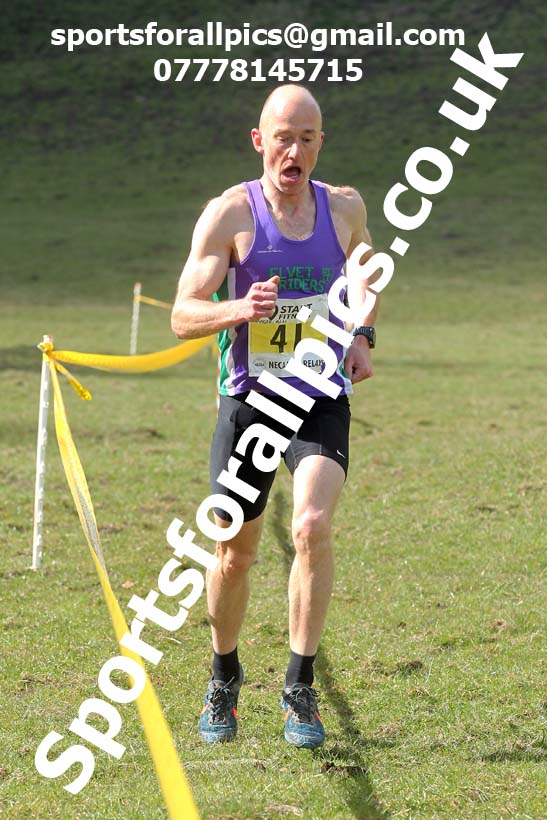 Masters men 2021 NECAA Cross Country Relays, Thornley Farm, Peterlee, Saturday, April 10th. Photo: David T. Hewitson/Sports for All Pics